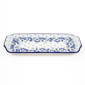 Tacka z uszkami 410 32/14,5 cm <br> 2222X Biało-niebieskie anemony